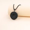 COAI Engraved Pendant Necklace, Obsidian, Obsidian
