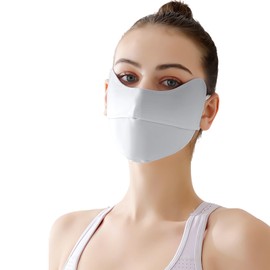 BLOOPIC UV Protection Mask, Sun Protection Mask, Cooling Mask, UPF50+ UV Protection, 99% Cooling Ice Silk, 3D Structure, Small Face, Cool To The Touch, Mesh, Easy Breathing, UV Protection, Washable