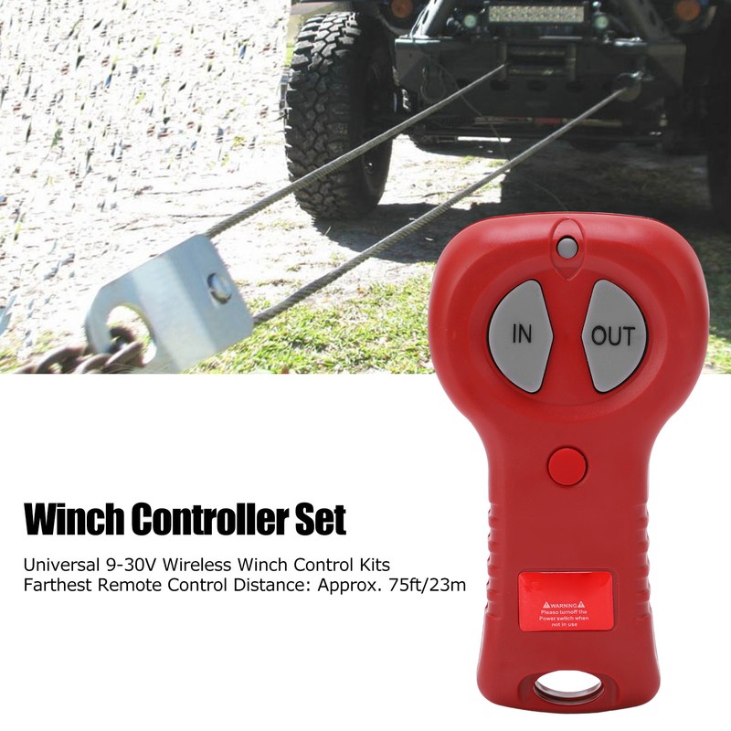 Wireless Winch Remote Control Kit with Indicator Light 9‑30V 434MHZ