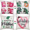 Kingdder Set of 2 Valentine's Day Pillows Covers 18 x