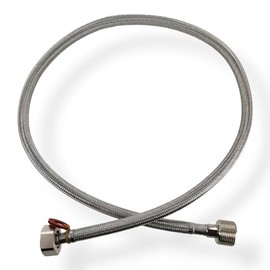 DL-pro Inlet Hose Extension 1 m 3/4 Inch Straight/Straight -15° to +90° Stainless Steel for Washing Machine Dishwasher Dishwasher