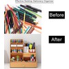 Vikmyer Wooden Pencil Holder, Desk Organiser, Multifunctional Desktop Stationery, Pen