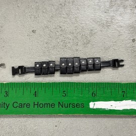 Custom Made SU-PNBT-BK: 1/12 Black faux leather utility belt with pouches for 6" figure