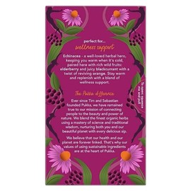 Pukka Elderberry & Echinacea Organic Herbal Tea, Perfect for Wellness Support, Caffeine Free, 80 Total Tea Bags (20ct - Pack of 4)