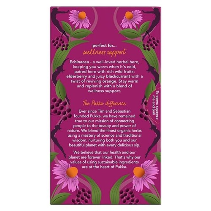Pukka Elderberry & Echinacea Organic Herbal Tea, Perfect for Wellness