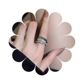 Yheakne Vintage Crystal Wrap Ring Rhinestone Spiral Helix Rings Silver Cz Cuff Rings Adjustable Open Finger Ring Jewelry for Women