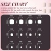 Mrltau 24 Pieces High Gloss White Press On Toenails, Short