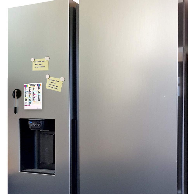 PRICARO 3 x A5 25 Sheets Magnetic Shopping List -