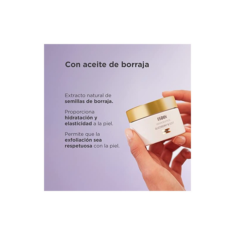 Isdinceutics Glicoisdin 8 Soft, Crema Facial Antiedad con Ácido Glicólico