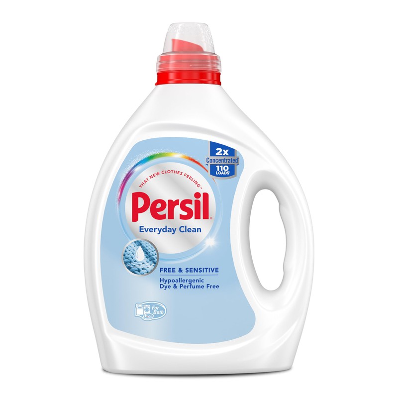 Persil Free & Sensitive Liquid Laundry Detergent, Unscented and Hypoallergenic