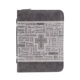 "Divinity Boutique Bible Business Report Cover (25718) | Fits Bibles up to 10" X 7" X 1.50", Black/Gray, x-Large