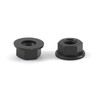 M10 Plastic Nylon Flange Nuts Black Pack of 30