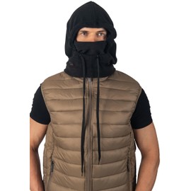 Alpine Swiss Fleece Ski Mask Balaclava Winter Sport Face Head Cover Helmet Hood Neck Warmer Windproof for Men and Women Black