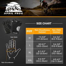 Aprilfrog Bike Cycling Sports Gloves: Half Finger Bicycle Gloves for Men Women with 5MM Gel Pad - Shock-Absorbing Exercise Workout Glove for Biking Gym XL