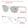 mincl Transition Photochromic Transparent Frame Bifocal Reading Glasses For Men