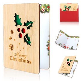 Christmas Card, Bamboo Card, Christmas Card, Christmas Cards with Envelopes, Folding Cards, Christmas Funny Christmas Cards, Christmas Gifts and Wishes