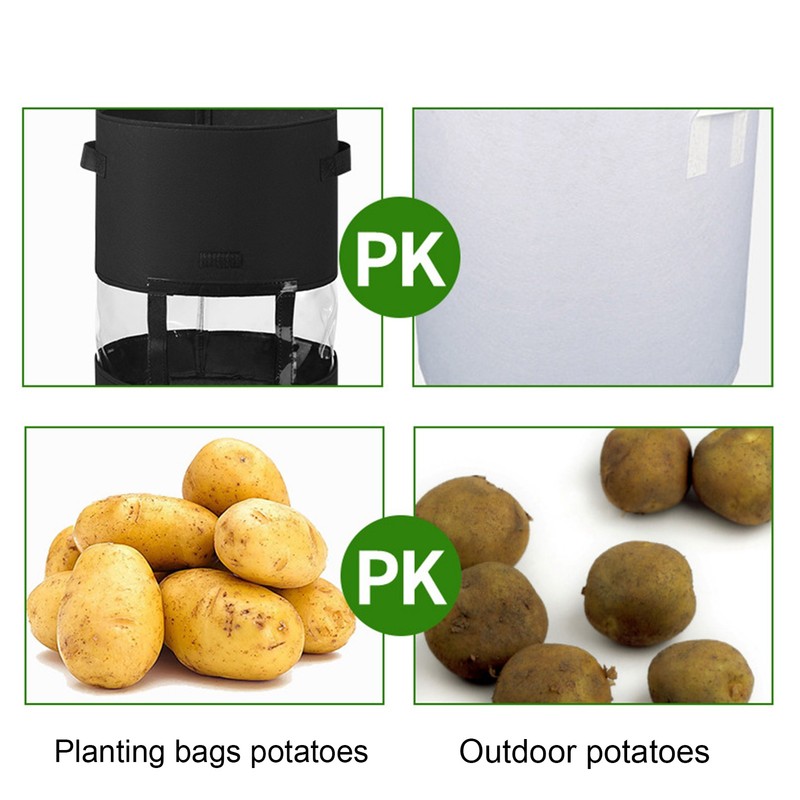 2PCS 10 Gallon Potato Plant Grow Bag Breathable Non Woven