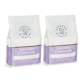Spenser & Jensen Lavender & Chamomile Epsom Bath Salts - Epsom Salts for Soaking, Foot Care, & Self Care - for All Skin Types - Paraben Free - 3 LB (Pack of 2)