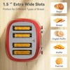Toaster 4 Slice, Retro Stainless with 6 Bread Shade Settings,1.5''Wide