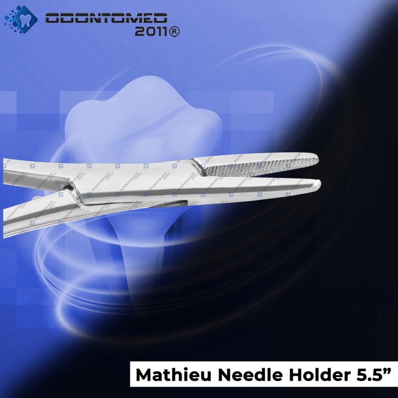 OdontoMed2011 Mathieu Ligature Elastic Placing Plier 5.5" Needle Holder Stainless