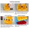 Garage Organizer Bin 377x213x178mm Thickened Slant Mouth Vertical and Back
