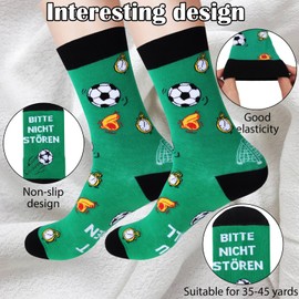 Aitsite Funny Socks, Socks with Saying, Gifts for Men, Women, Boys, Dad and Grandpa, Birthday Gifts, 43-45, Football 1