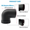 Cotonlake Diesel Air Heater Duct Connector,60mm/2.4inch L-Shape Elbow Ducting Pipe