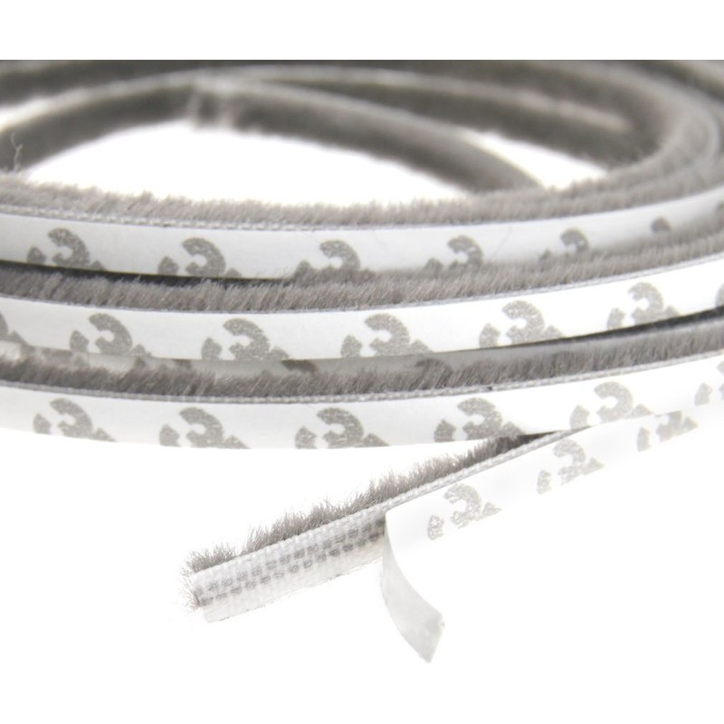 2PCS 6mm x 6mm Door Window Frame Excluder Brush Strip