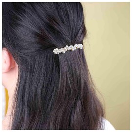 Iaceble Rhinestone Crystal Hair Clip Hairpins Crystal Ponytail Holder Hairclip Gold Sparkly Hair Clips Bridal Hair Pin Decorative Hair Accessories for Women and Girls Crystal Wedding Headdress