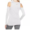 Sam Edelman Women's Cold Shoulder Exercise Workout Fitted Top Tee