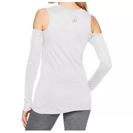 Sam Edelman Women's Cold Shoulder Exercise Workout Fitted Top Tee Size Medium