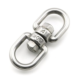 Lind Kitchen 1PCS Double Ended Swivel Hook, 304 Stainless Steel Eye Shackle Ring Connector + 2PCS M5 Snap Hook