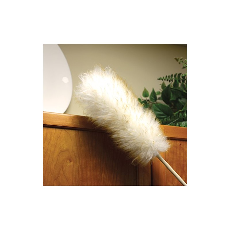 Norpro 24-Inch Pure Lambs Wool Duster with Wood Handle