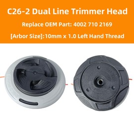 2PACK C26-2 Dual Line Trimmer Head Replace 4002 710 2169 for stihl FS55 FS55R FS56 FS56RC FS70 FS70R FS80 FS85 FS90 FS90R FS91 FS94 FS250 FS240 FS131R FS131 FS120 FS110 String Trimmer Weed Eater Head