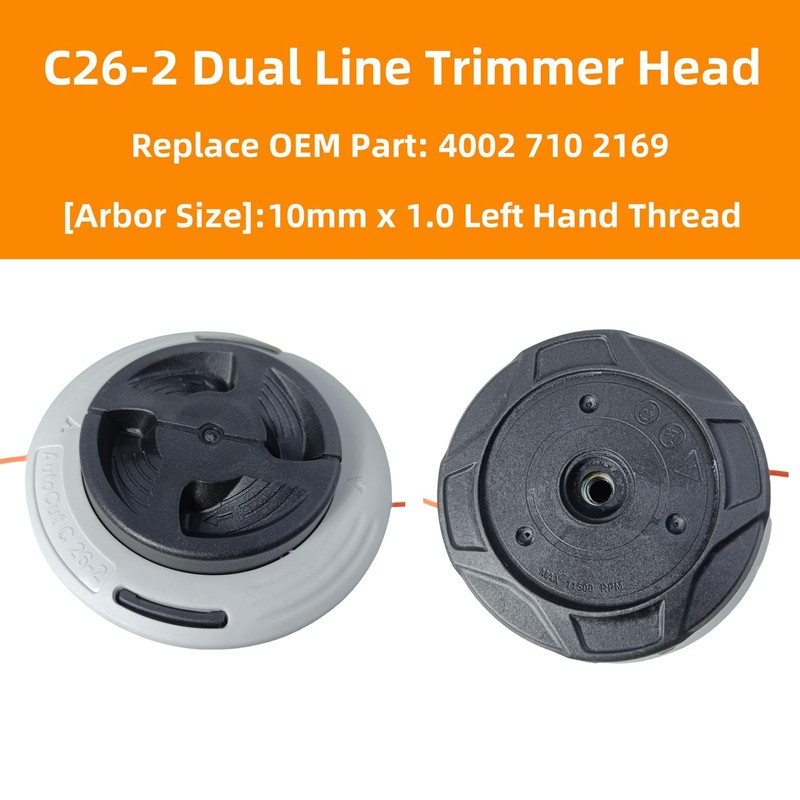 2PACK C26-2 Dual Line Trimmer Head Replace 4002 710 2169