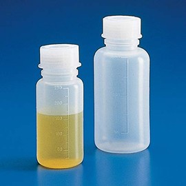 Globe Scientific 601616 LDPE Bottle with Screwcap, Wide Mouth, Graduated, 206mm Height, 95mm Diameter, 1000ml Capacity, Pack of 17
