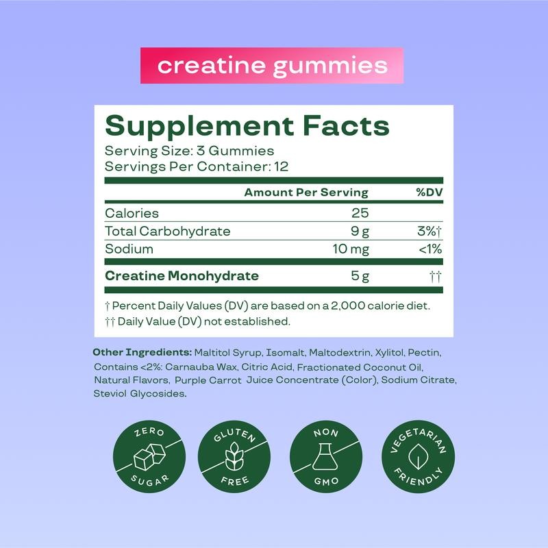 Bloom Nutrition Creatine Gummies – Muscle Strength, Energy & Recovery