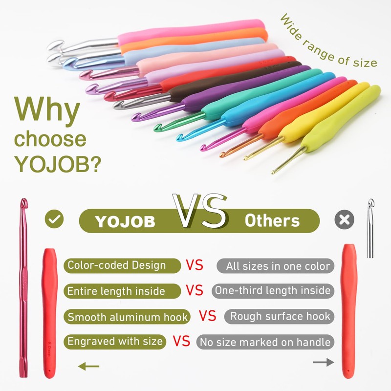 8mm Crochet Hook, Supers Smooth 8 mm Ergonomic Crochet Hooks