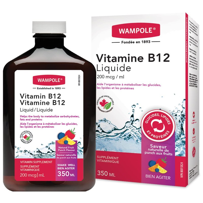 Wampole Vitamin Liquid B12 200 mcg/ml – Fast Liquid Absorption