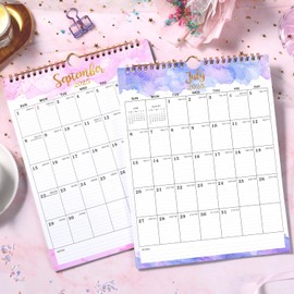 2025 Wall Calendar - Monthly Wall Calendar 2025, 8.5" x 11", Jan. 2025 - Dec. 2025, 2025 Calendar with Hanging Hook, Holidays and Julian Dates - Colorful Waterink