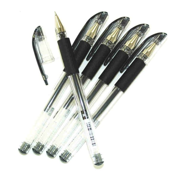 Uni-ball Signo Rubber Grip Ultra Micro Point Gel Pens -0.28mm-black Ink-value Set of 5