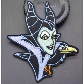 Unbranded MALEFICENT - SLEEPING BEAUTY VILLAIN - SNOW WHITE - Embroidered Iron-On Patch