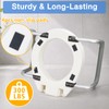 Raised Toilet Seat with Handles for Seniors, Fits Round Toilet