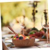 Ipetboom 1Set Wooden Salad Bowl Set Smooth Edge Acacia Wood