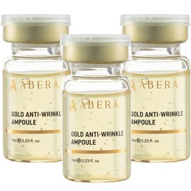Abera Gold Anti-Wrinkle Ampoule, Anti-Aging Serum For All Skin Type with Peach Extract and Hyaluronic Acid, Skin Firming & Firming Serum, Hydrating Serum (3 x 0.23 Fl.Oz)