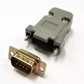 Unbranded DB 9 Pin Male D-Sub Cable Mount Connector with Plastic Cover & Hardware DB9