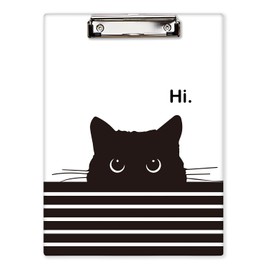 OXW Cute Funny Cat Clipboard Folder, Cute Decorative Clipboards for Classroom Office Nurses Teacher Students Kids, Standard A4 Letter Size 9x12.4 in, Clip Boards Folio with Low Profile Metal Clip