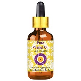 Deve Herbes Pure Peanut Oil (Arachis hypogeae) with Glass Dropper Cold Pressed 5ml (0.16 oz)
