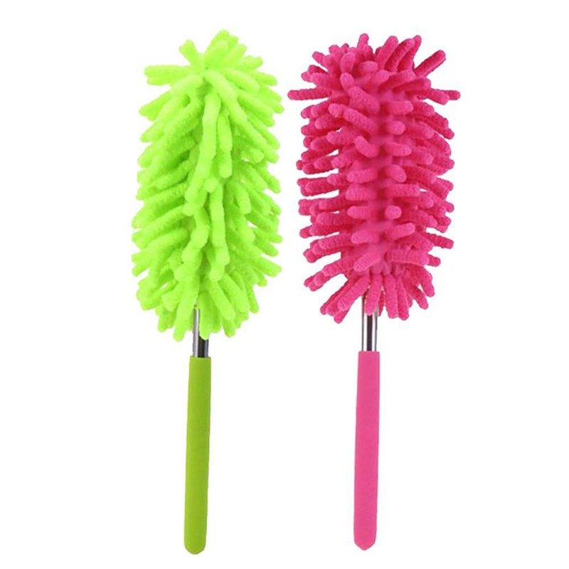 T&F Telescopic Duster, Extendable Telescopic Handle, Wedge Duster, Microfibre, Scratch-Free