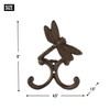 DII Cast Iron Collection Decorative Wall Hook Set, Dragonfly, 2